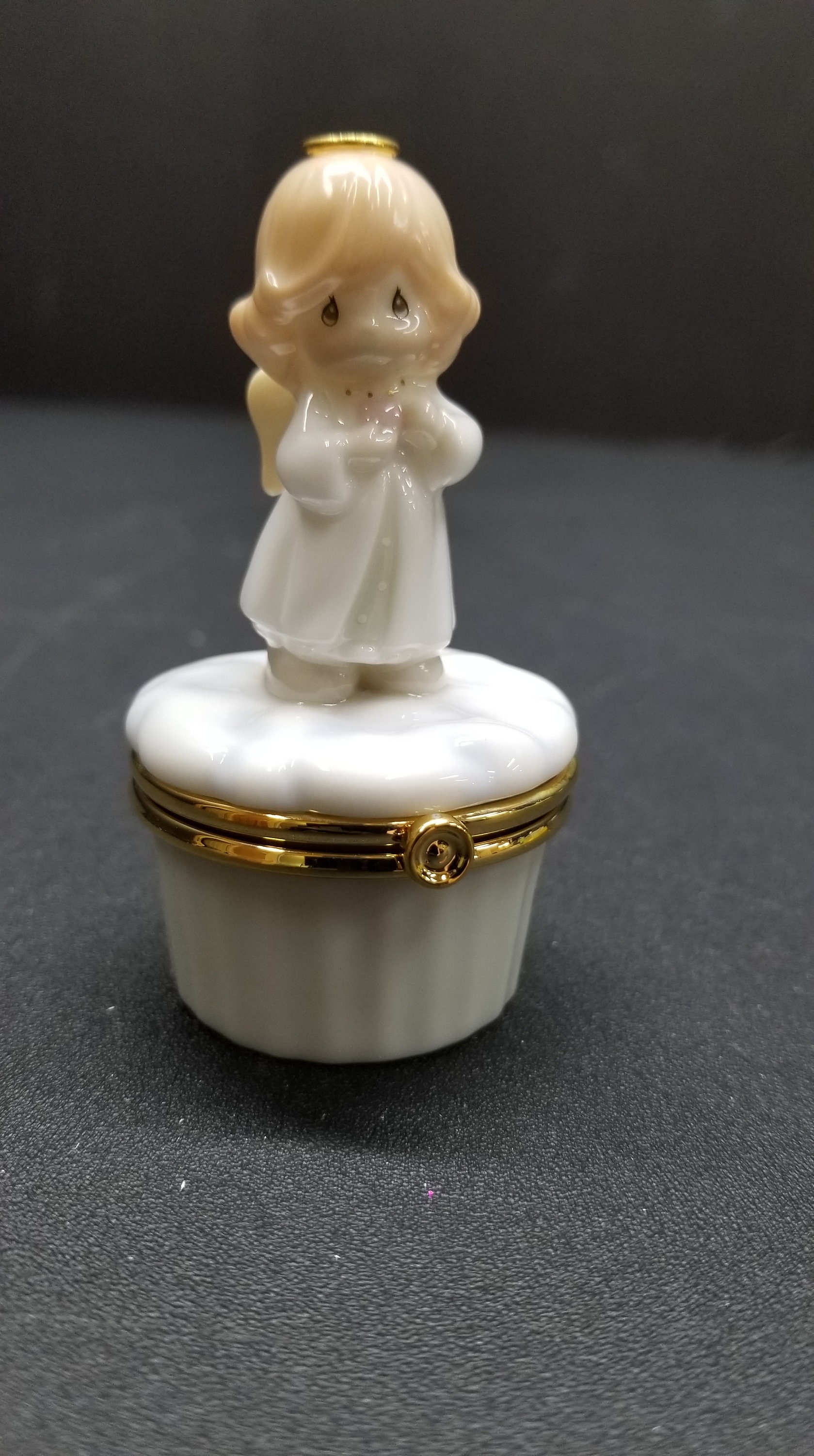 Lot of 2 Precious Moments by Enesco Figural Porcelain Hinged - Etsy