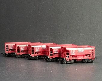 HO Scale Mehano Lot of 5 Canadian National Ore Car CN # 172912-172913-172950-172969-172973 Red