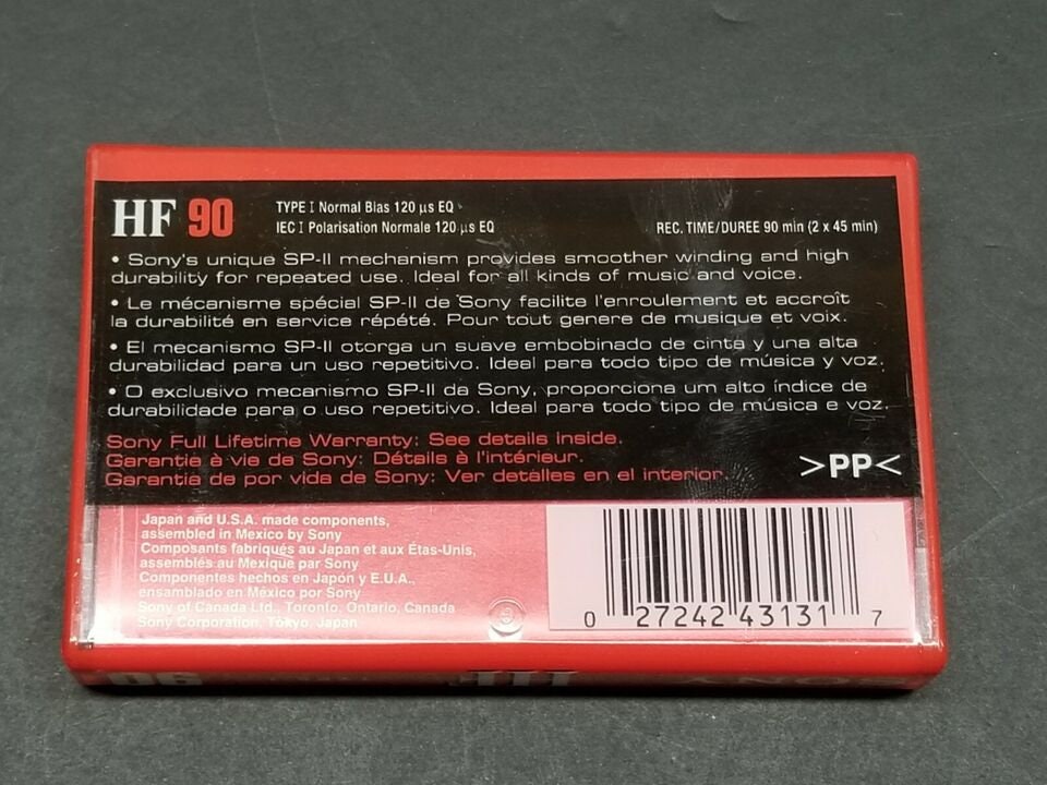 ソニー HF 90分 空白オーディオカセットテープ 15本 - 新品未開封