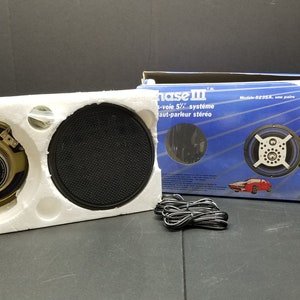Vintage Phase III 523SA Three-Way 5 1/4&#39;&#39; Car Speakers Pair in Box