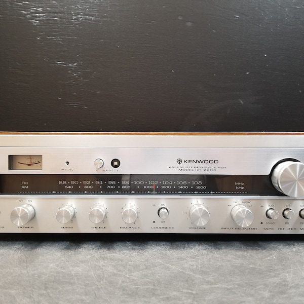 Vintage Kenwood AM FM Stereo Receiver Model KR-2600 Tested