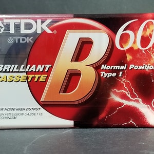 Vintage TDK Cassette Tapes B-60 Brilliant Cassette Type I New Sealed