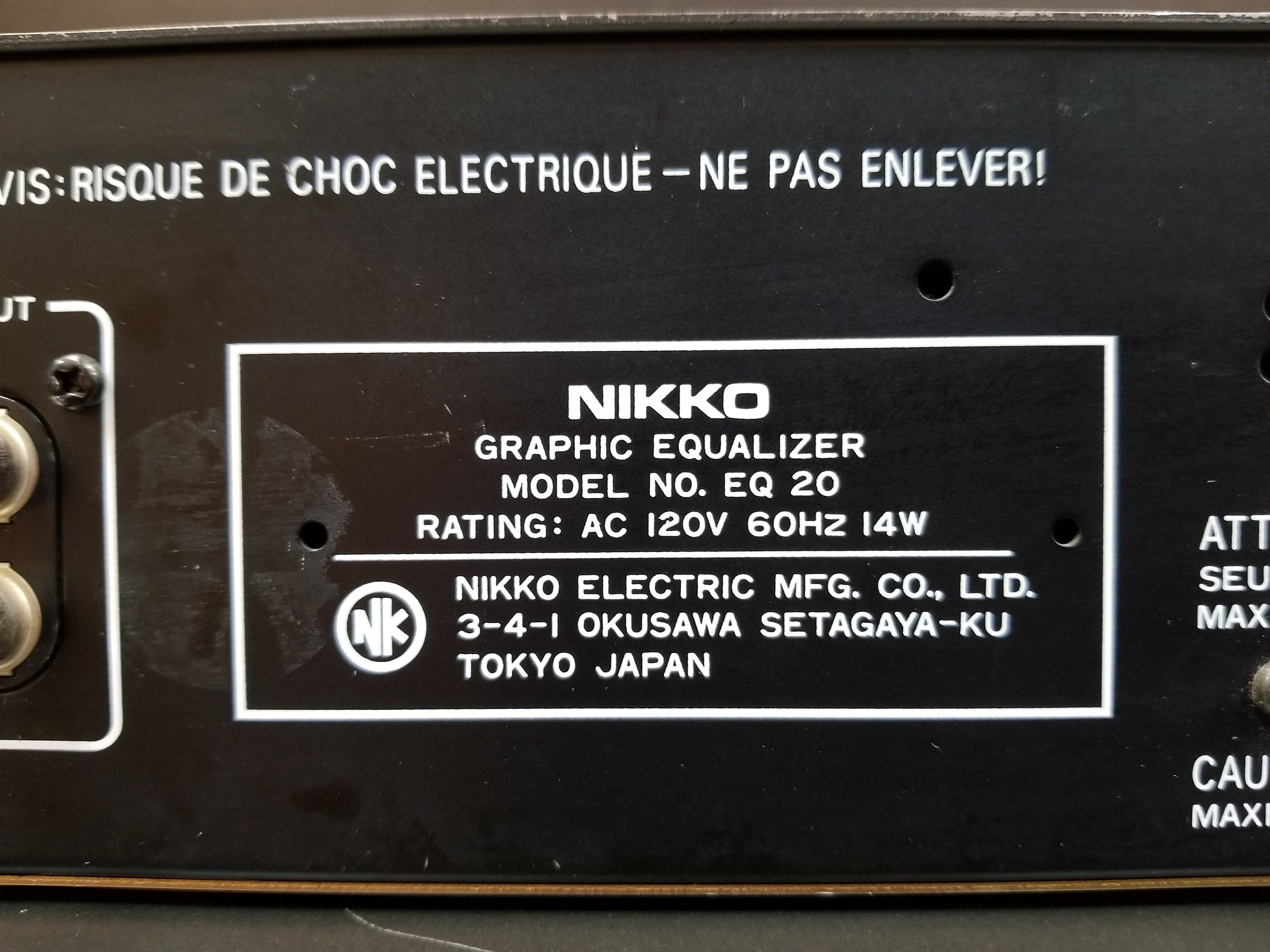svale Seminary batteri Vintage Nikko Graphic Equalizer EQ 20 10 Band Tested Working - Etsy