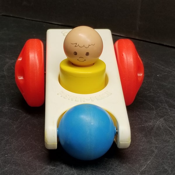 Vintage Fisher-Price Click N' Clatter Auto No.417 Originalverpackung