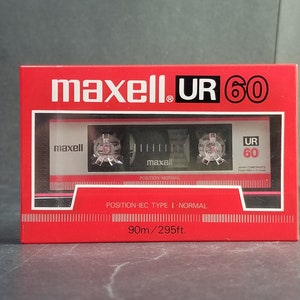 Vintage Maxell Audio Cassette UR 60 Normal Bias Japan Components New Sealed