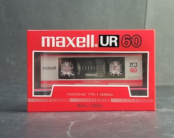Vintage Maxell Audio Cassette UR 60 Normal Bias Japan Components New Sealed
