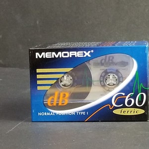 Vintage Memorex Lot Of 5 Cassette Tapes Db Serie C60 Typ I Neu versiegelt