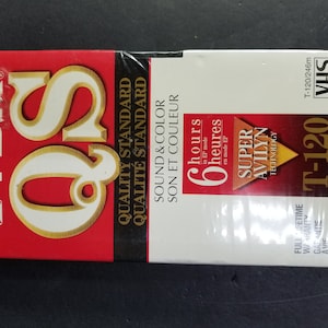 Vintage TDK Video Tape VHS Quality Standard T-120Qs 6 Hours New Sealed