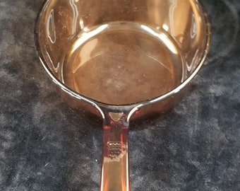 Vintage Vision Corning Amber Glass Cookware 1.5L Made In US