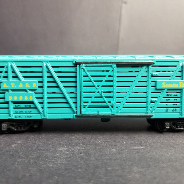 Mantua HO Scale Santa Fe AT&SF 80680 Turquoise Cattle Car