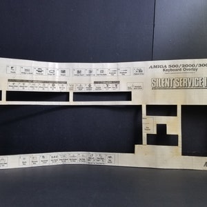 Vintage Commodore Amiga A500/2000 Silent Service II Keyboard Overlay