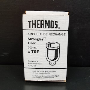 Vintage Thermos Glass Vacuum Filler Replacement For Model 70F 300ml
