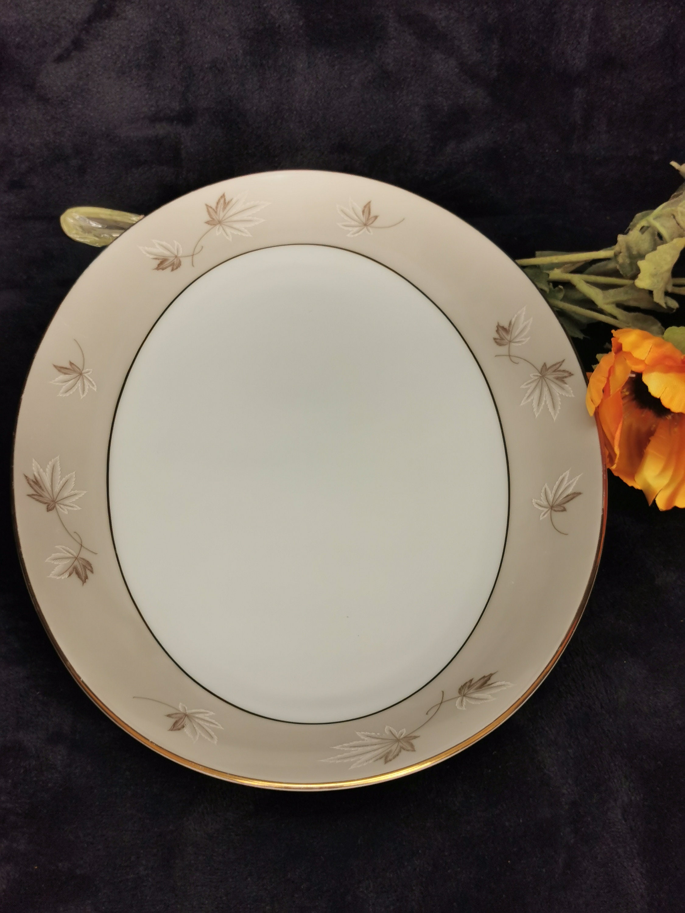 Vintage Zylstra Handcrafted Select Fine China Frosted Leaves