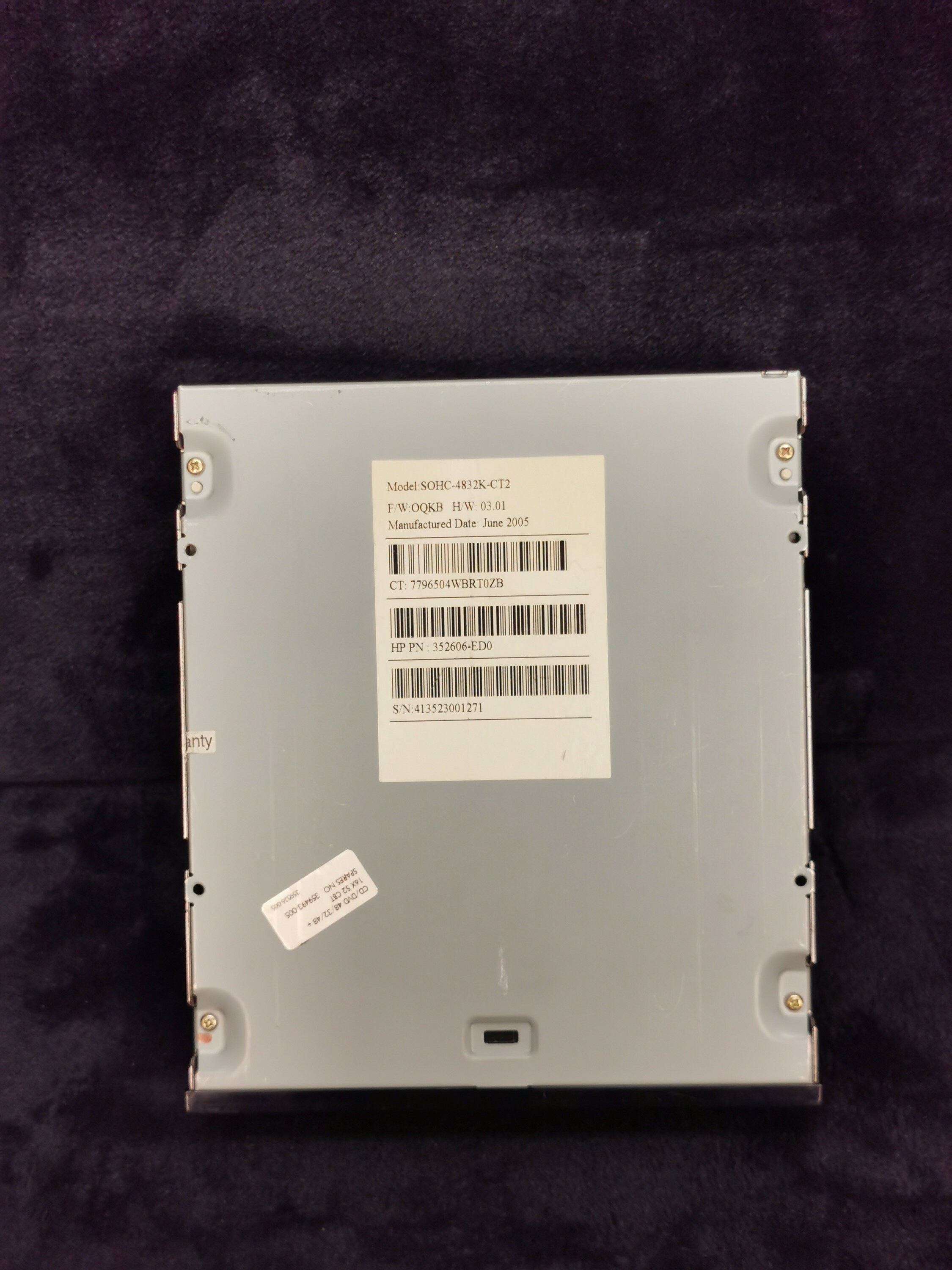 Vintage HP Hewlett Packard Cd-rw / Dvd-rom Drive Unit Model Sohc-4832k ...