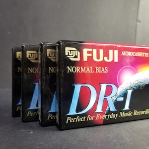 Vintage Fuji Lot Of 4 Kassetten Kassetten Dr-I 60 Typ I Neu versiegelt