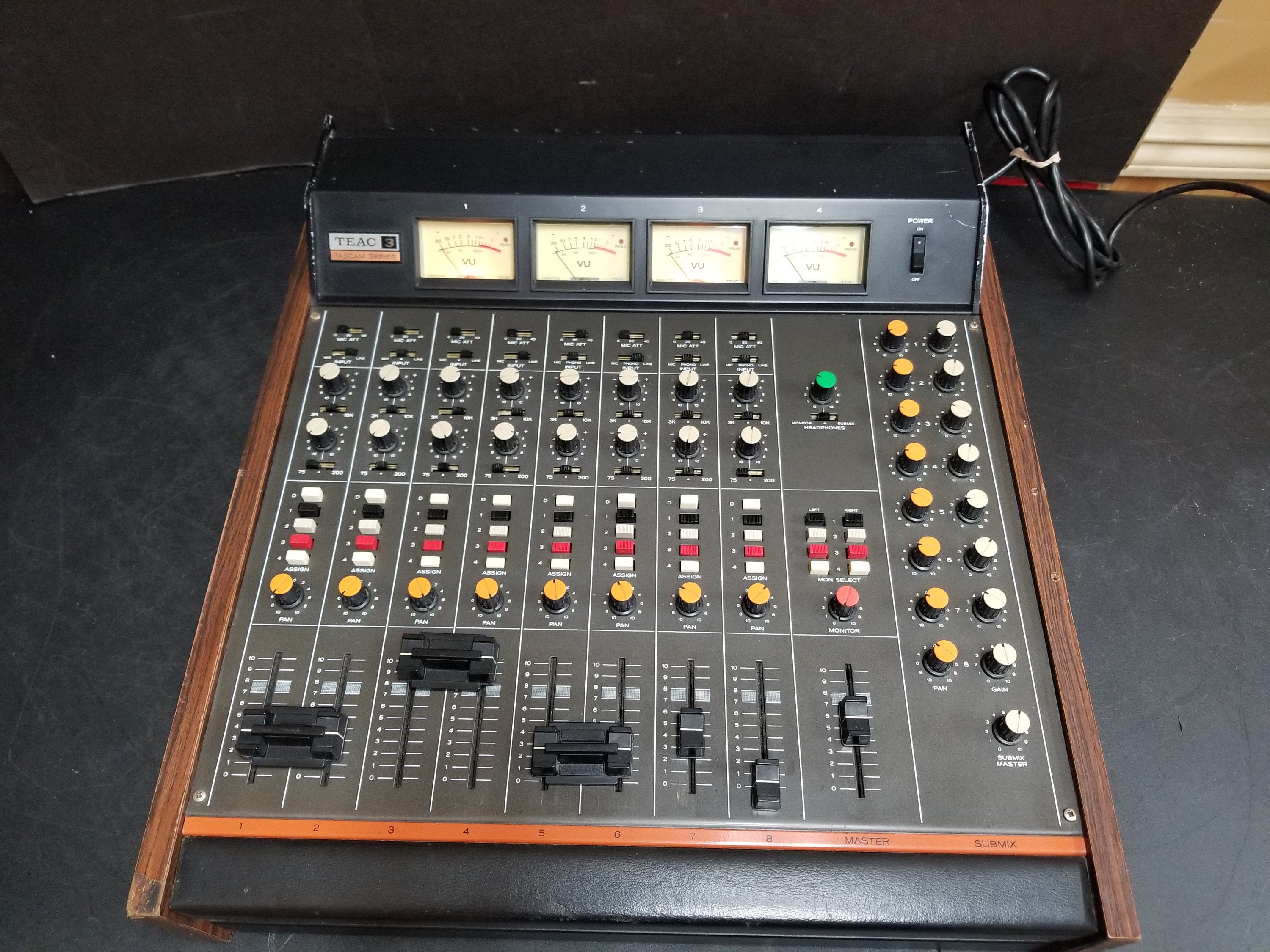 Vintage Teac Model 3 Tascam Series Audio Mixer Mixing