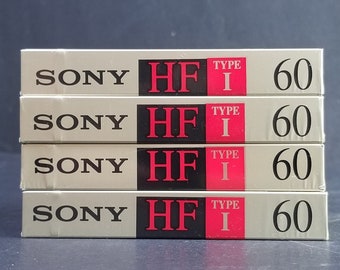 ビンテージ ソニー HF 60 カセットテープ - 新品未開封 4本セット