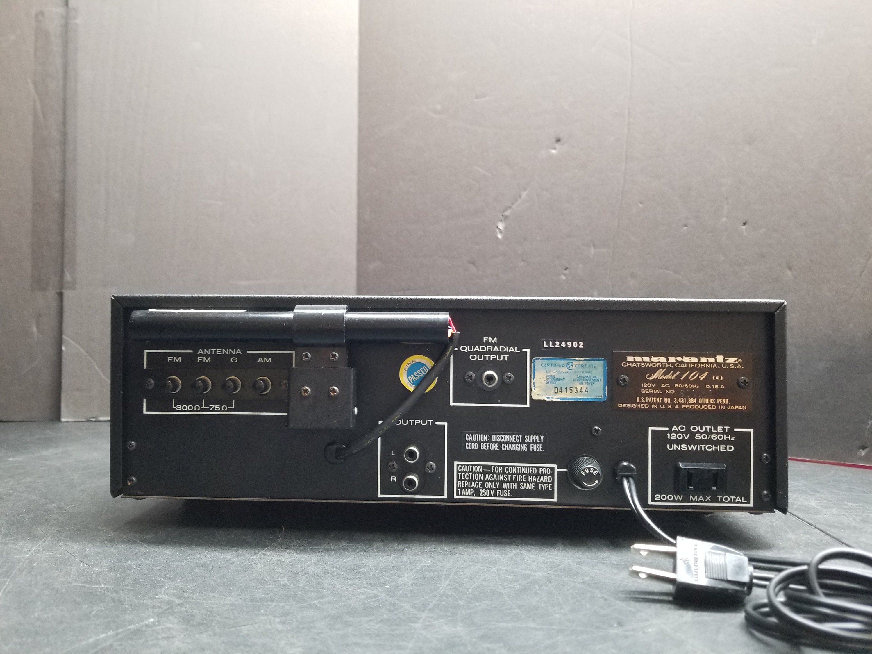 Vintage Marantz Model 104 Stereophonic Tuner Tested Working - Etsy