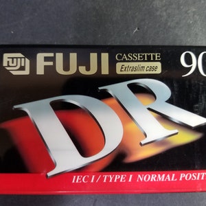 Vintage Fuji Cassettes Tapes Dr 90 Type I Extraslim Case New Sealed