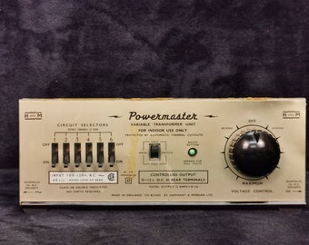 Vintage Hammant and Morgan Powermaster Variable Transformer Unit Controller Tested Working