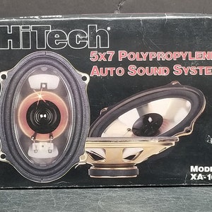 Vintage NOS HiTech  XA-10 5&quot; x 7&quot;  Polypropylene 2-Way Caar Speaker  in BOX 40W