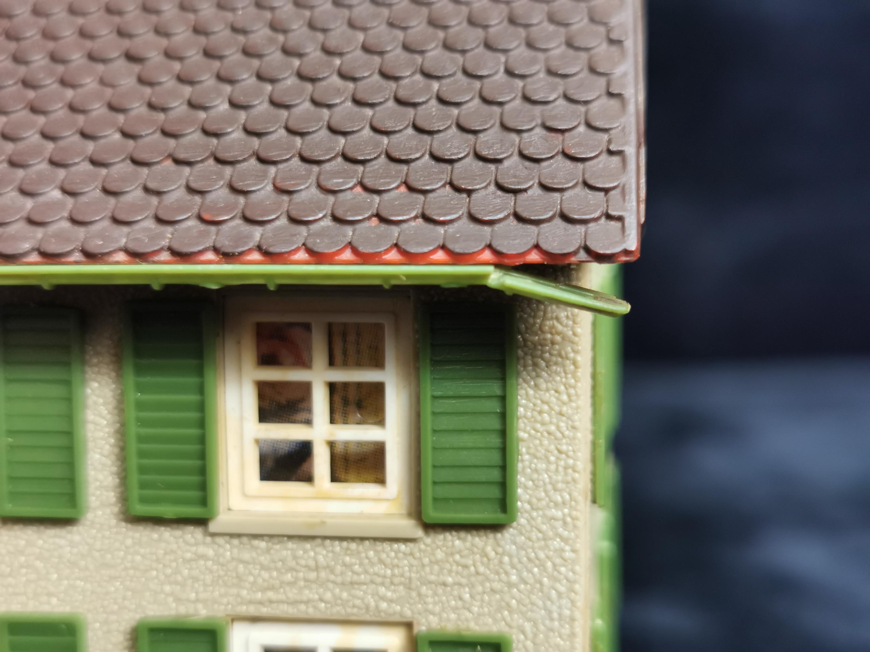 Maison de village allemande de l'Est - Bâtiment de train miniature imprimé en 3D à l'échelle HO. époque 2 et plus