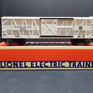 Lionel O Escala Virginian Stock Car 6-16125 Blanco Nueva Caja Abierta