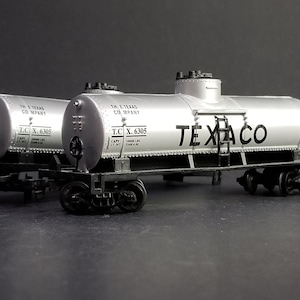 Life-Like HO Scale Lot of 2 Texaco Single Dome Tank Car Tcx #6305 Silver