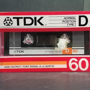 Vintage TDK Cassette Tapes D60 High Output Type I 1986 New Sealed