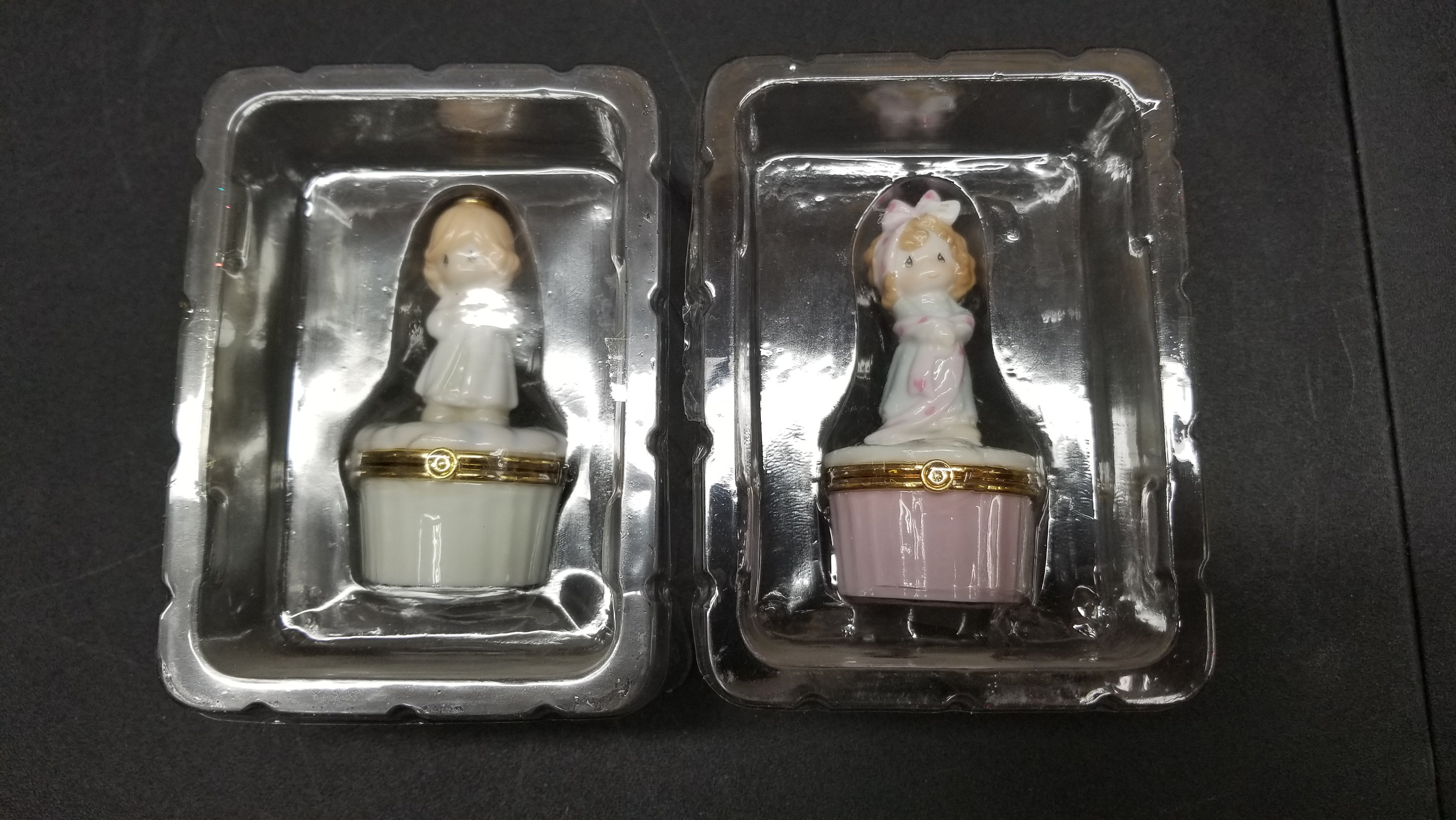Lot of 2 Precious Moments by Enesco Figural Porcelain Hinged - Etsy