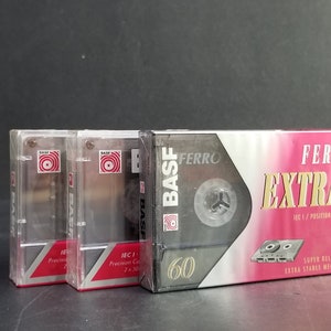 Vintage Basf Lot Of 3 Cassette Tapes Ferro Extra I 60 New Sealed