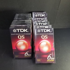 Vintage TDK Lot Of 14 Video Tape VHS Quality Standard T-120Qs 6 Hours New Sealed