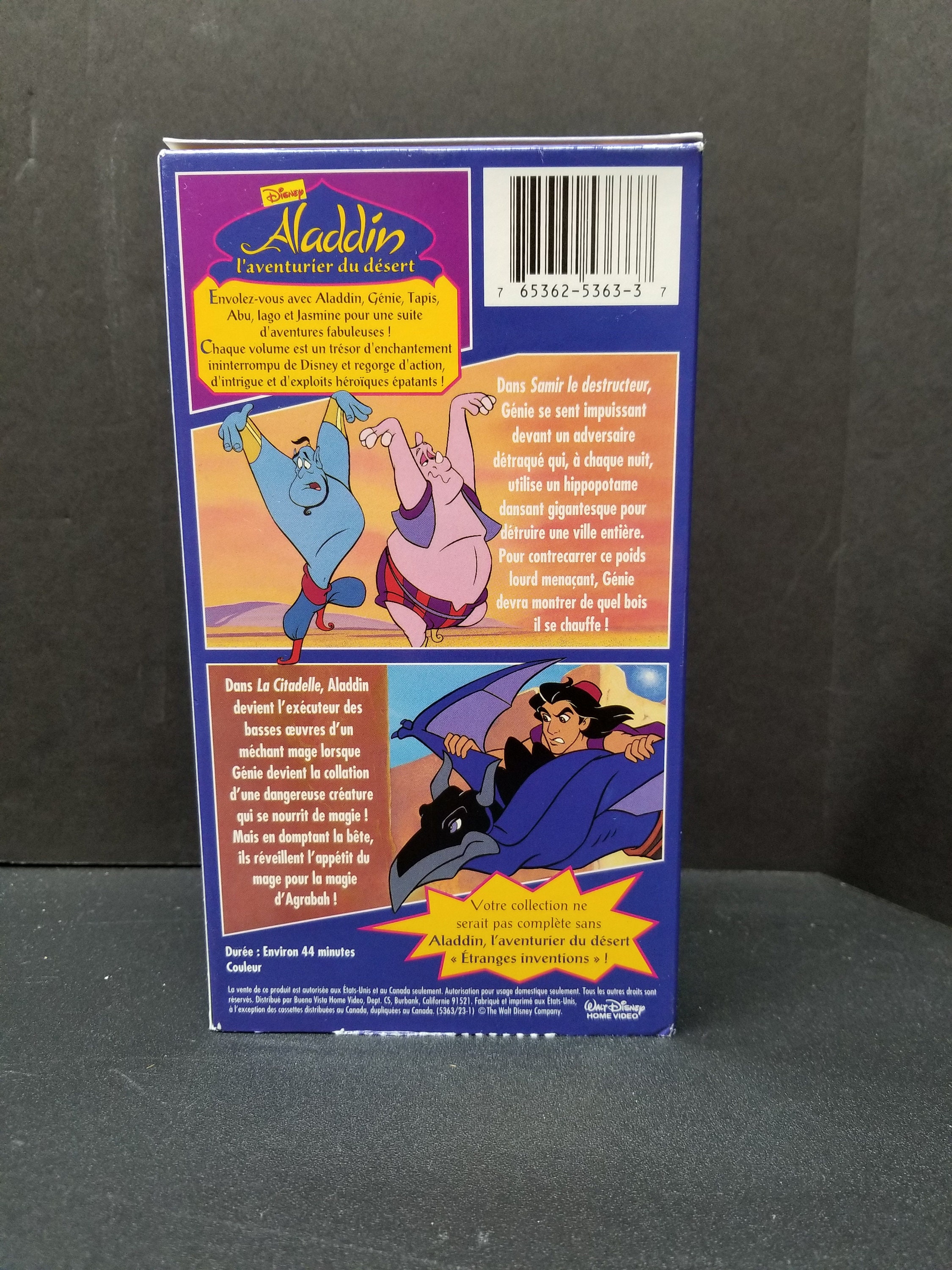 Disney Aladdin L'aventurier Du DÃ©sert VHS French Version -  Canada