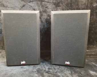 Vintage PSB Pair of Amazing Alpha Stereo Bookshelf Speakers Tested Working