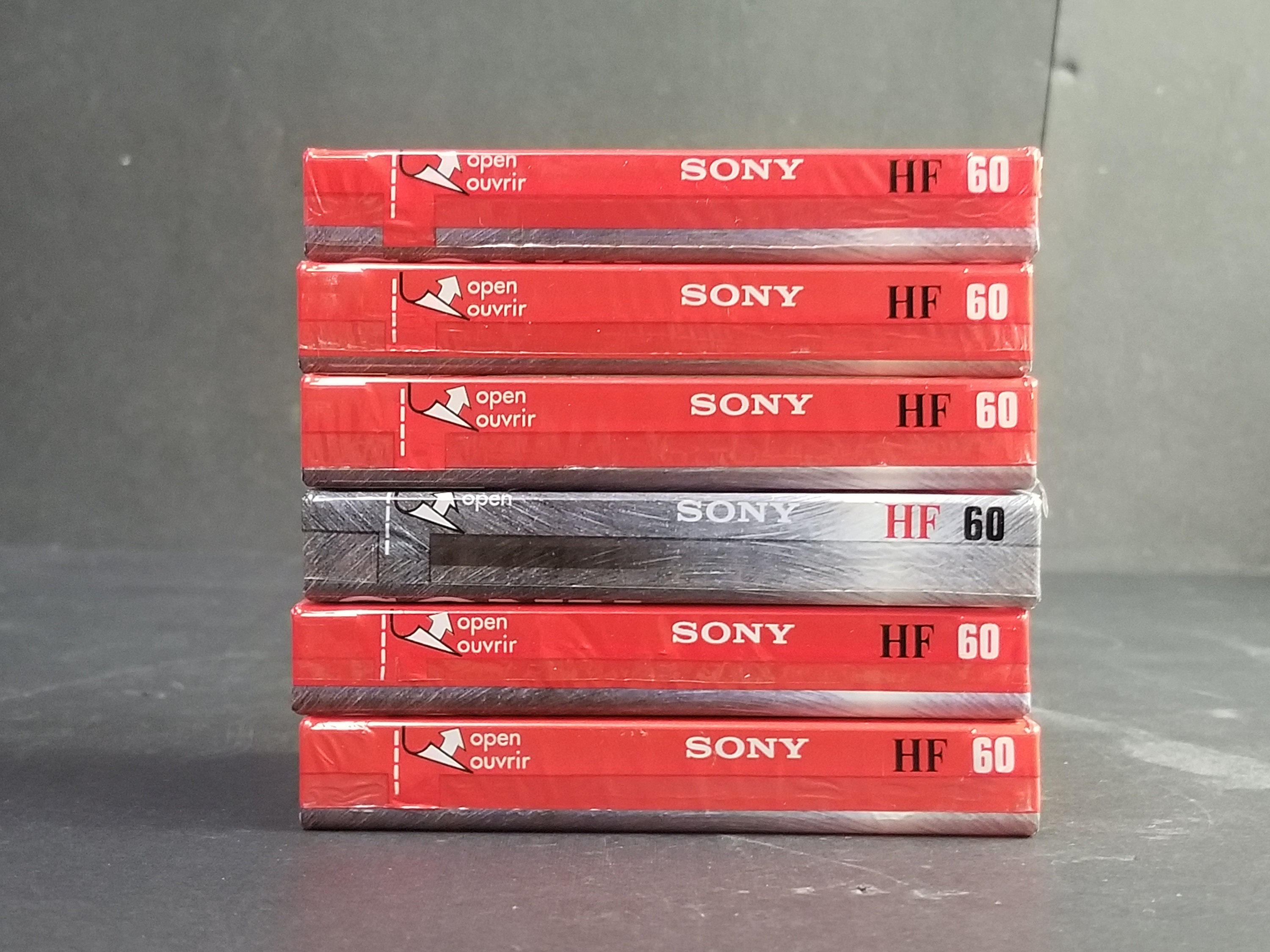 Lot De 5 Cassettes Audio Sony ZX 60 Minutes - Neuves Sous Blister (NOS Sealed)
