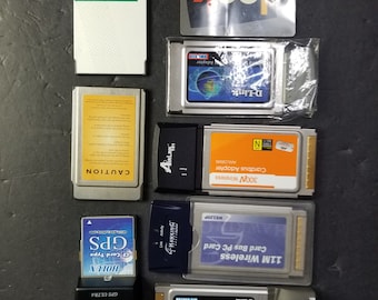 Vintage Lot of 8 PC Adapter Cards For Laptops Untested