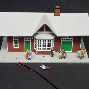 Walthers HO Scale Station Station Kit Komplett montiert 933-3532 Custom