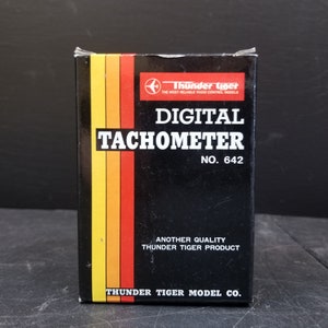 Vintage Thunder Tiger Digital Tachometer No. 642 Tested Working
