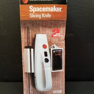 Vintage Black & Decker Spacemaker Slicing Knife Stainless Steel Blades Tested