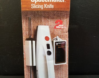 Vintage Black & Decker Spacemaker Slicing Knife Stainless Steel Blades Tested
