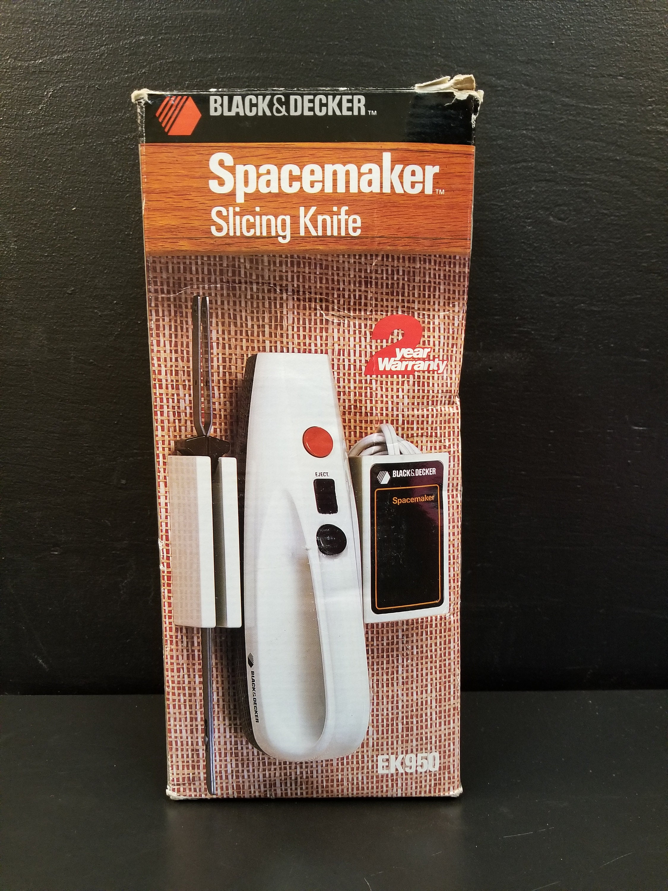 Black & Decker Spacemaker Slicing Knife EK950 Vintage 1985 W/ 