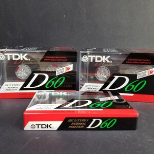 Vintage TDK Lot Of 9 Cassette Tapes D60 High Output Type I New Sealed