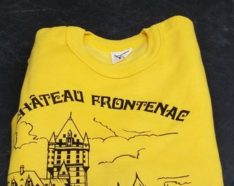 Vintage NOS 1980' Chateau Frontenac Canada Sweater by Sprostman Yellow Medium