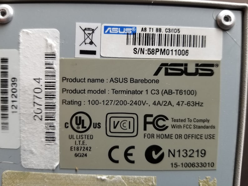Seanix Computer Vintage Seanix Babyg CS Asus Barebone Desktop Computer Tested - Etsy Canada