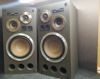 Vintage Toshiba Pair of Speaker System Model SS-520 Tested Working