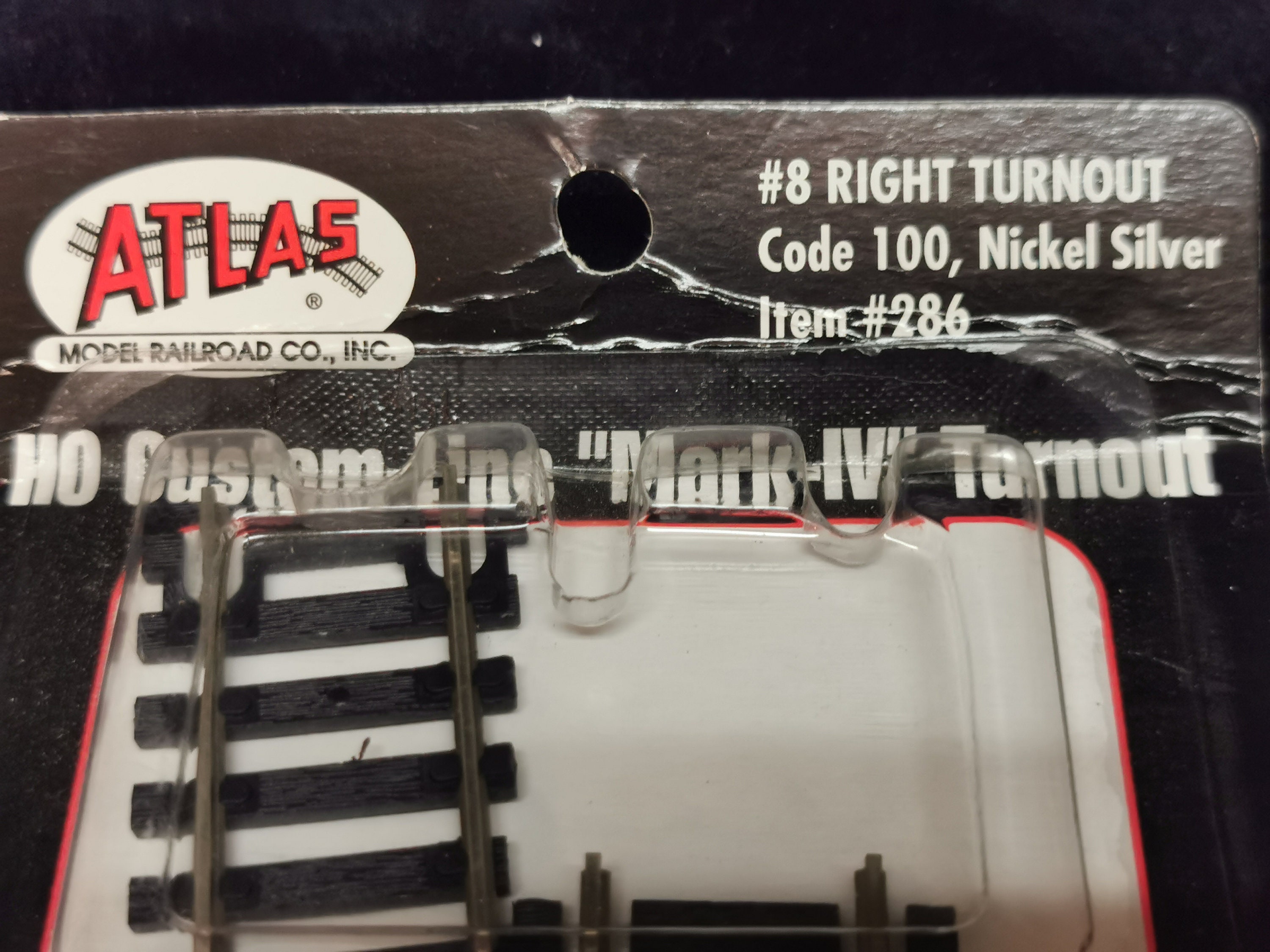 Atlas HO 561 Code 83 Nickel-Silver Rail Brown Ties Custom-Line Mark IV Turnout No 4 Left Hand 1 Piece