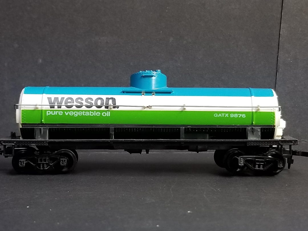 HO Scale Tyco Wesson Pure Vegetable Oil Single Dome Tank Car Gatx #9876 ...
