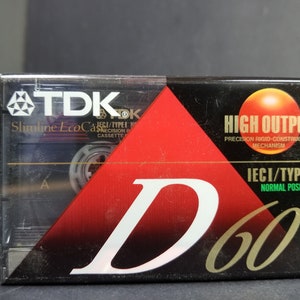 Vintage TDK Lot Of 5 Cassette Tapes D60 High Output Type I New Sealed