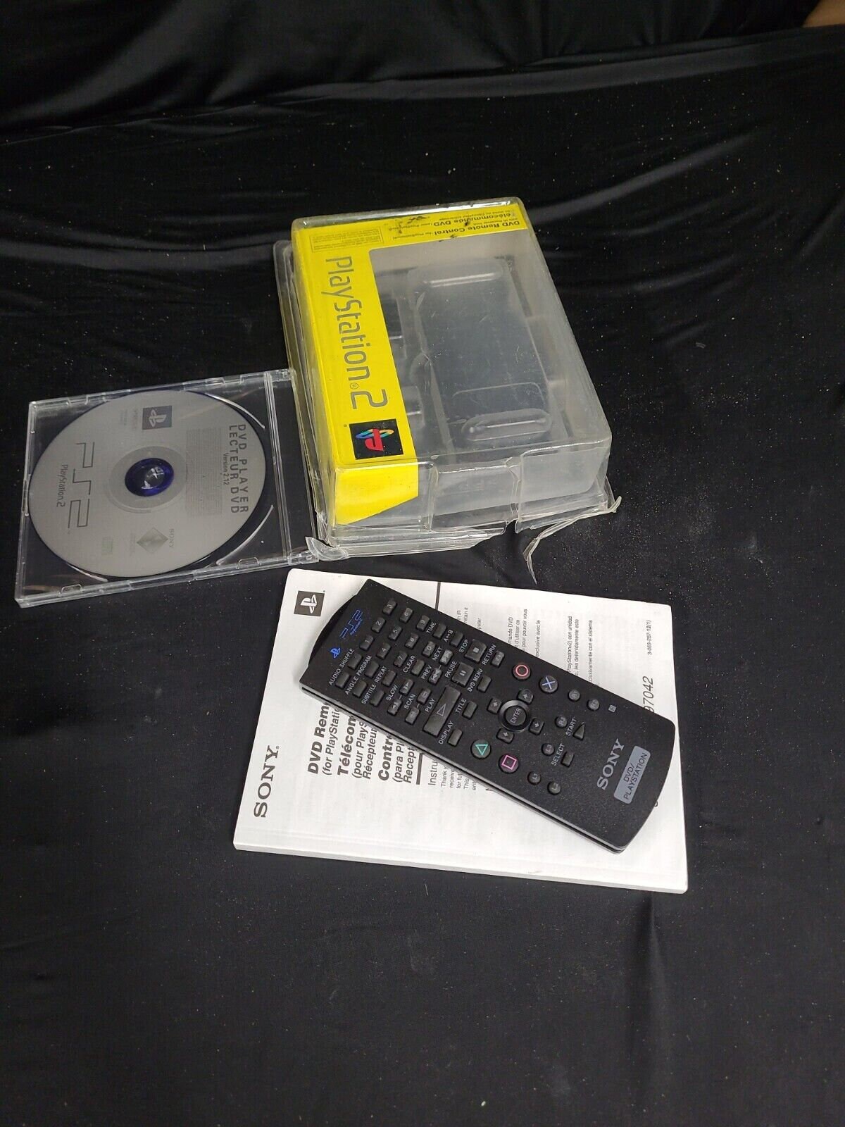 Sony Playstation 2 DVD Remote Control & Receiver + Manual/dvd New