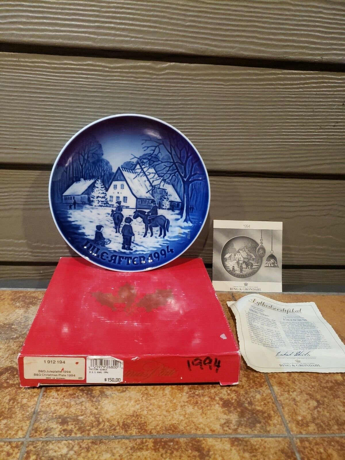 1994 Bing & Grondahl BG Christmas Plate A Day at the Deer Park in